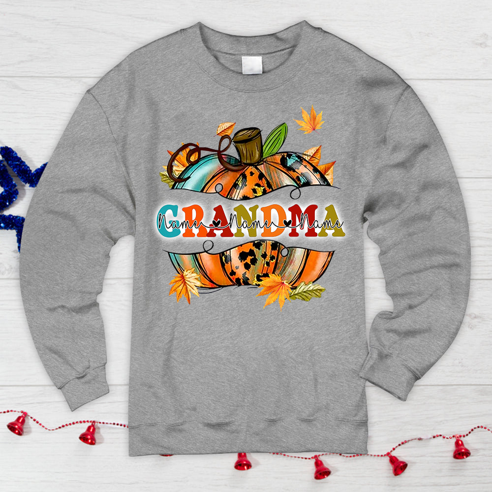 Fall Pumpkin Grandma Personalized Shirts