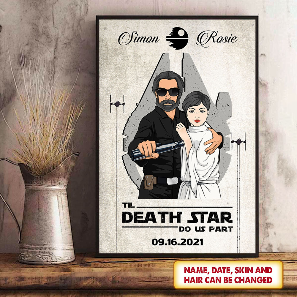 Til Death Star Do Us Part Personalized Poster Canvas Valentine Day Gift For Couple