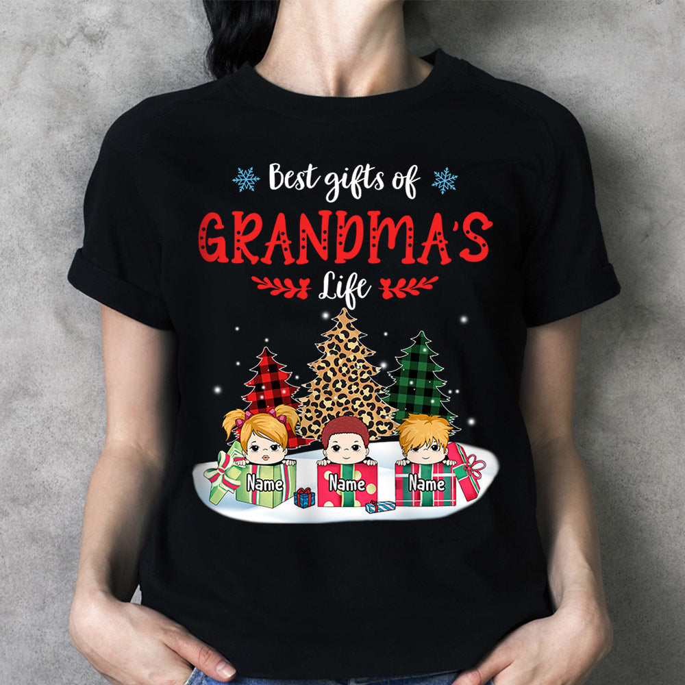 Best Gifts Of Grandma's Life Wonderful Christmas Personalized Shirt For Grandma